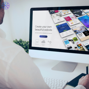person working on website design & optimization